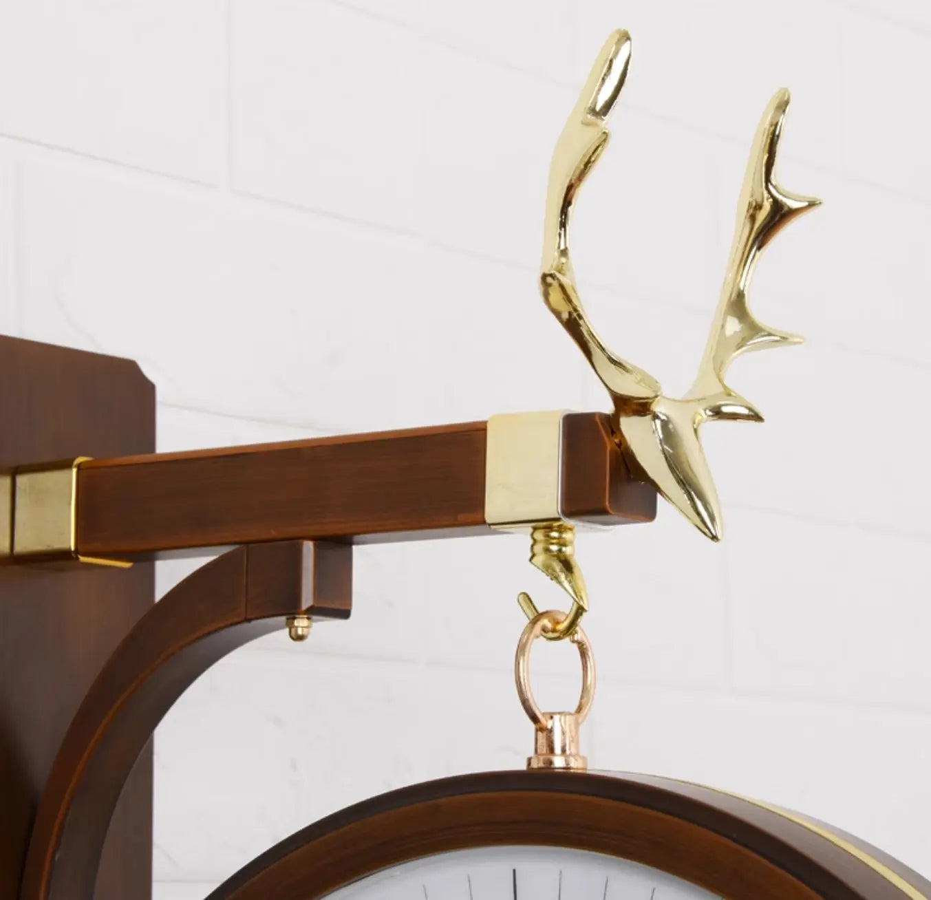 Minimalist Deer Double-Sided Silent Wall Clock - UV Electroplated Tanest